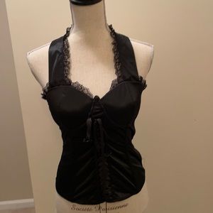 Arden b medium black halter corset top